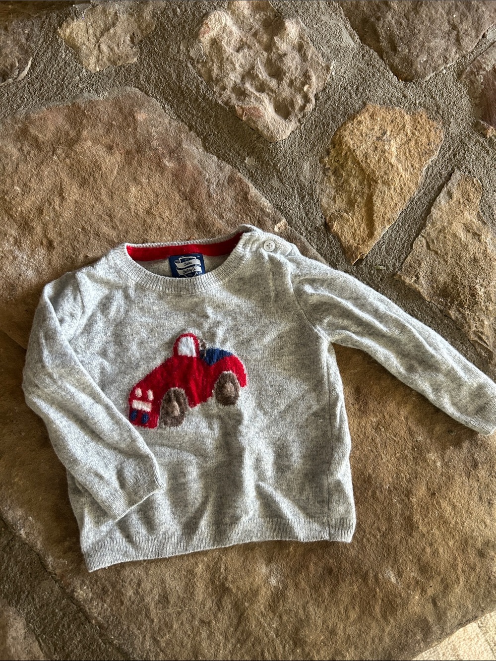 Boys Gray Cashmere blend Sweater Trotters London